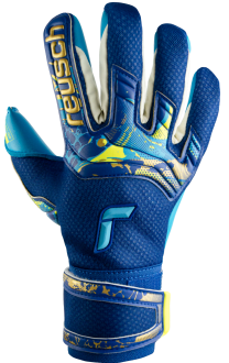 Reusch Attrakt Aqua 5370439 4433 blue gold front